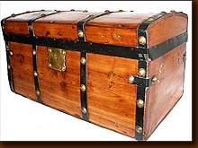 Buy Late 1700s - Early 1800s Leather And Brass Studded Dome Top Steamer  Trunk